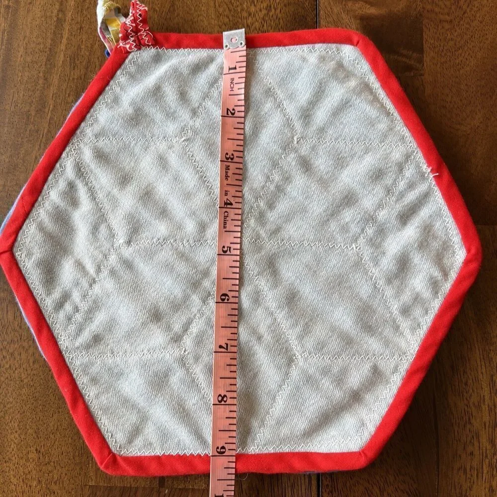 Patriotic Handmade Potholder Hot Pad Trivets Set Of Two